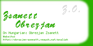 zsanett obrezjan business card